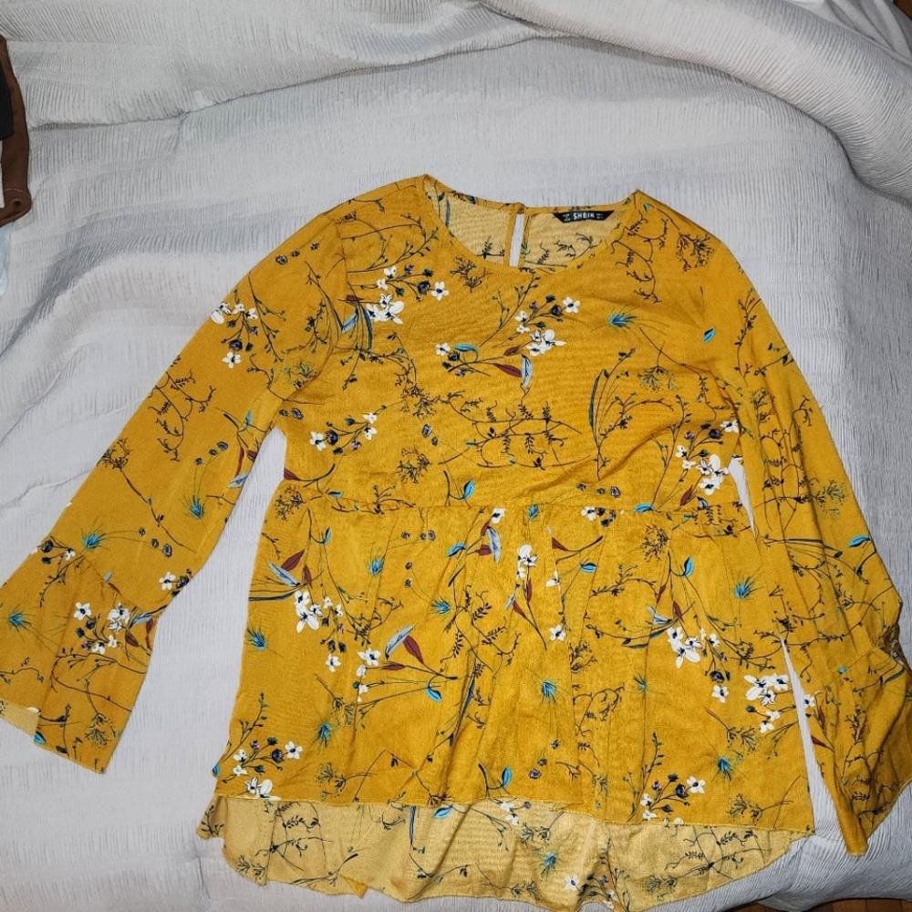 SHEIN Babydoll style Fall Vibes🍁🍂 blouse size Large